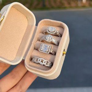 S925 Sterling Silver 18K Gold Full Lab Diamonds Women's Ring Hundred Original Super Flash Fashion Luxury Women's Ring