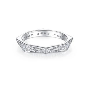 S925 Sterling Silver Row Diamond Ring for Women High-End Light Luxury Hot Sale Full Diamond Ring Lab Diamond Ring