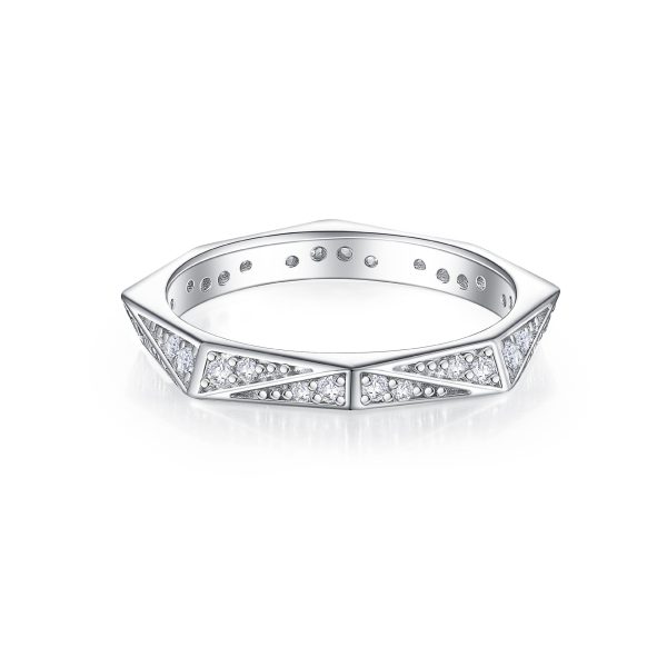 S925 Sterling Silver Row Diamond Ring for Women High-End Light Luxury Hot Sale Full Diamond Ring Lab Diamond Ring - Image 2