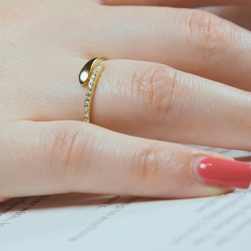 S925 Sterling Silver Micro-Inlaid Snake Ring Fine Jewelry Adjustable Fashion Personality Design Lab Diamond Ring - Image 5