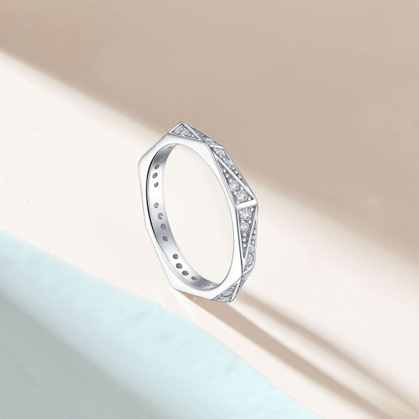 S925 Sterling Silver Row Diamond Ring for Women High-End Light Luxury Hot Sale Full Diamond Ring Lab Diamond Ring - Image 4