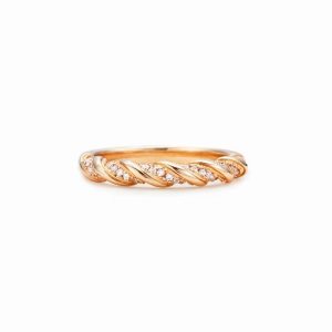 Women's S925 Sterling Silver Infinity Twist Ring Classic Style Fine Jewelry with Lab Diamond Fashionable for Weddings