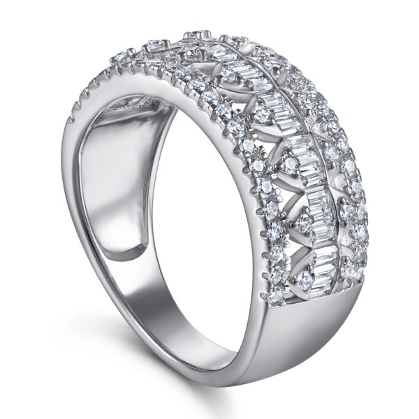 Trendy Luxury Silver Ring S925 Sterling with Lab Diamond Exaggerated Wedding Ring for Ladies Factory Wholesale - Image 5