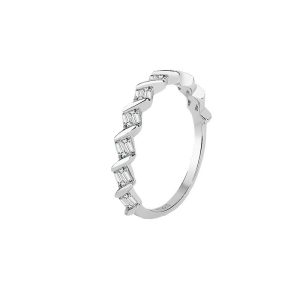 Retro Old Crafting Women's S925 Sterling Silver Ring All-Match Hip-Hop Jewelry Hollow Internet Red Winding Lab Diamond Ring