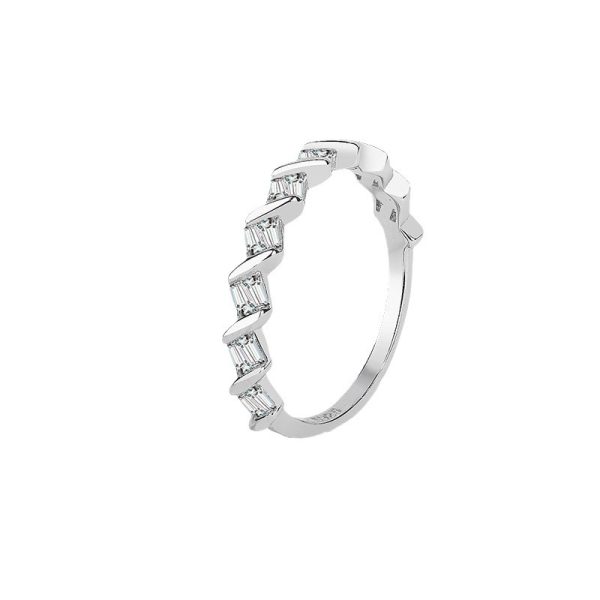Retro Old Crafting Women's S925 Sterling Silver Ring All-Match Hip-Hop Jewelry Hollow Internet Red Winding Lab Diamond Ring