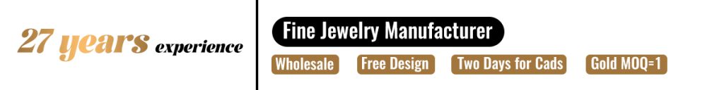Fine Jewelry Manufacturer Wholesale Free Design Two Days for Cads Gold MOQ=1